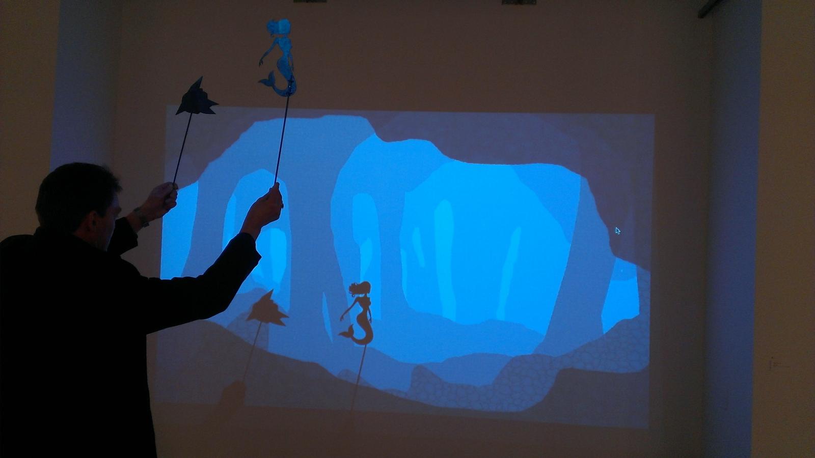 Katelyn Messenger, interactive shadow animation, BFA Exhibition
